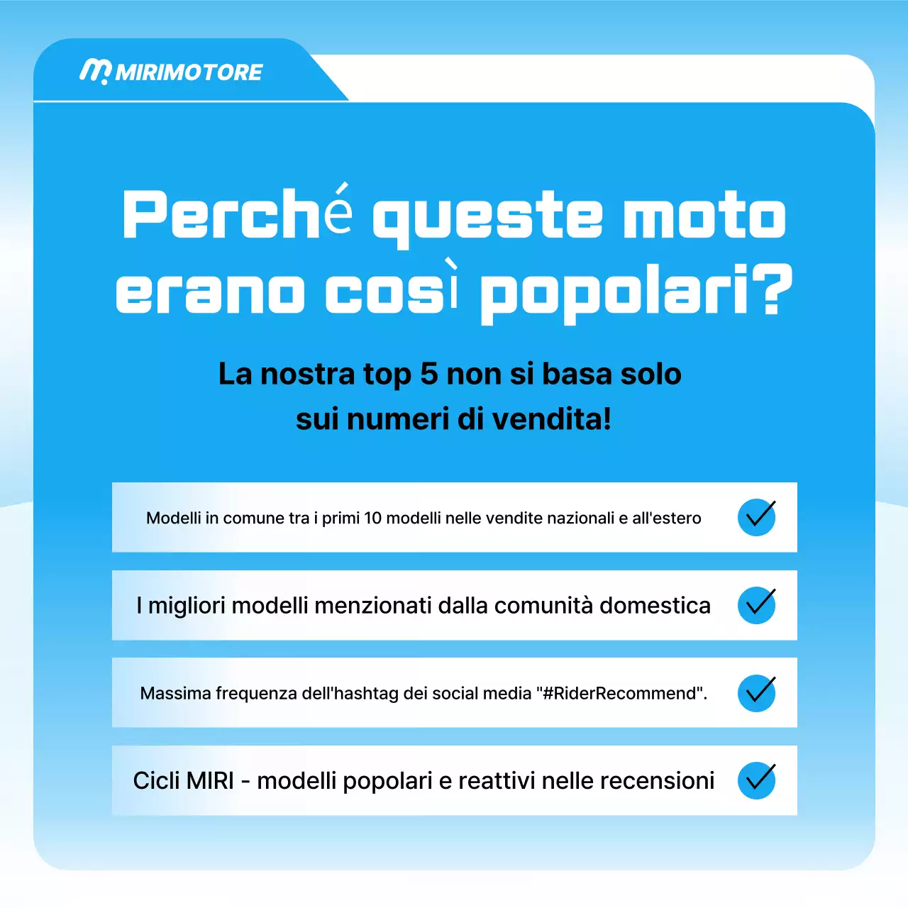 Pubblicità di motocicletta moderna blu cielo