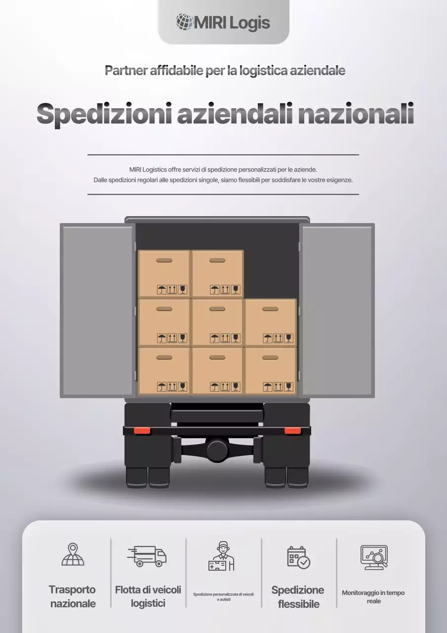 Pubblicità di Gray Modern Logistics