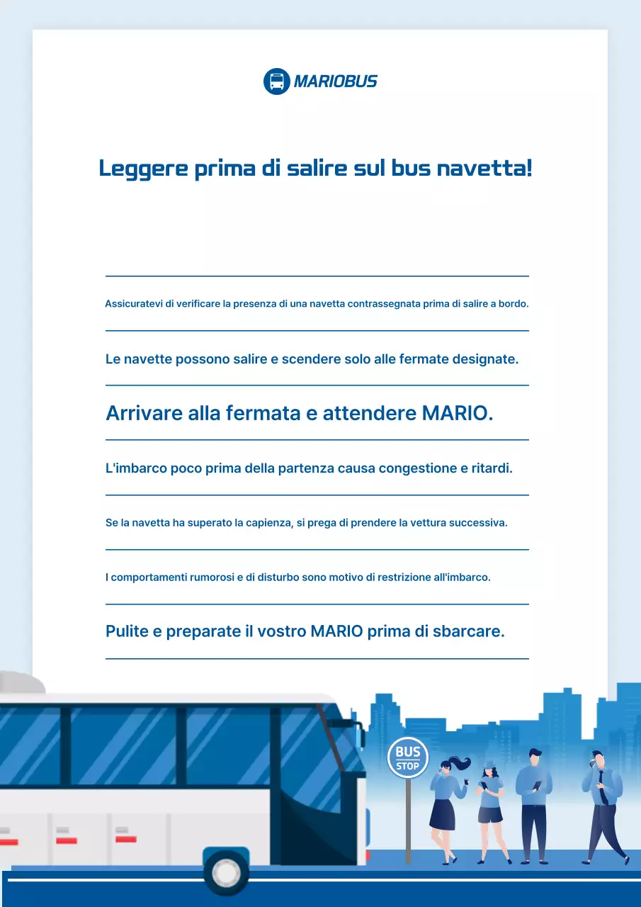 Guida al trasporto pubblico Blue Clean