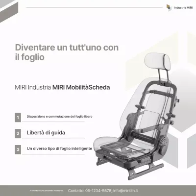 Annuncio di ricambi per auto moderne grigie