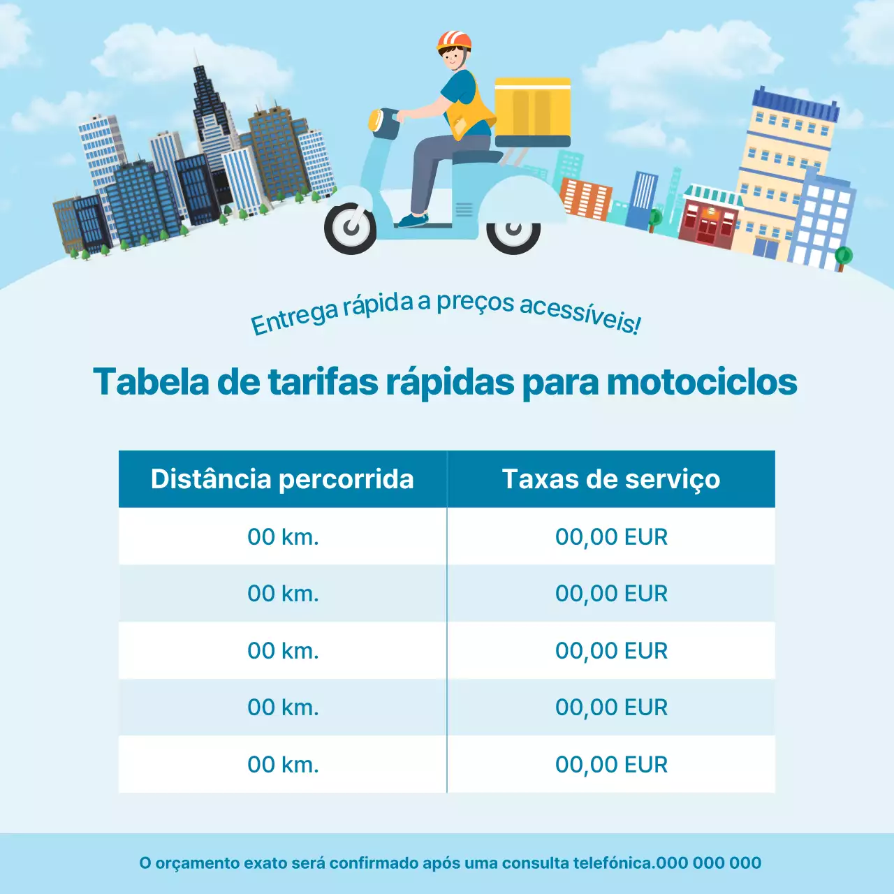 Guia de serviço de entrega moderno Sky Blue