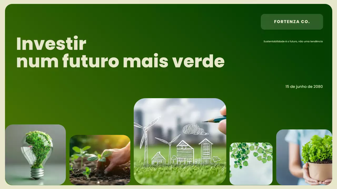 Apresentação de Promoção da Sustentabilidade Verde Moderna
