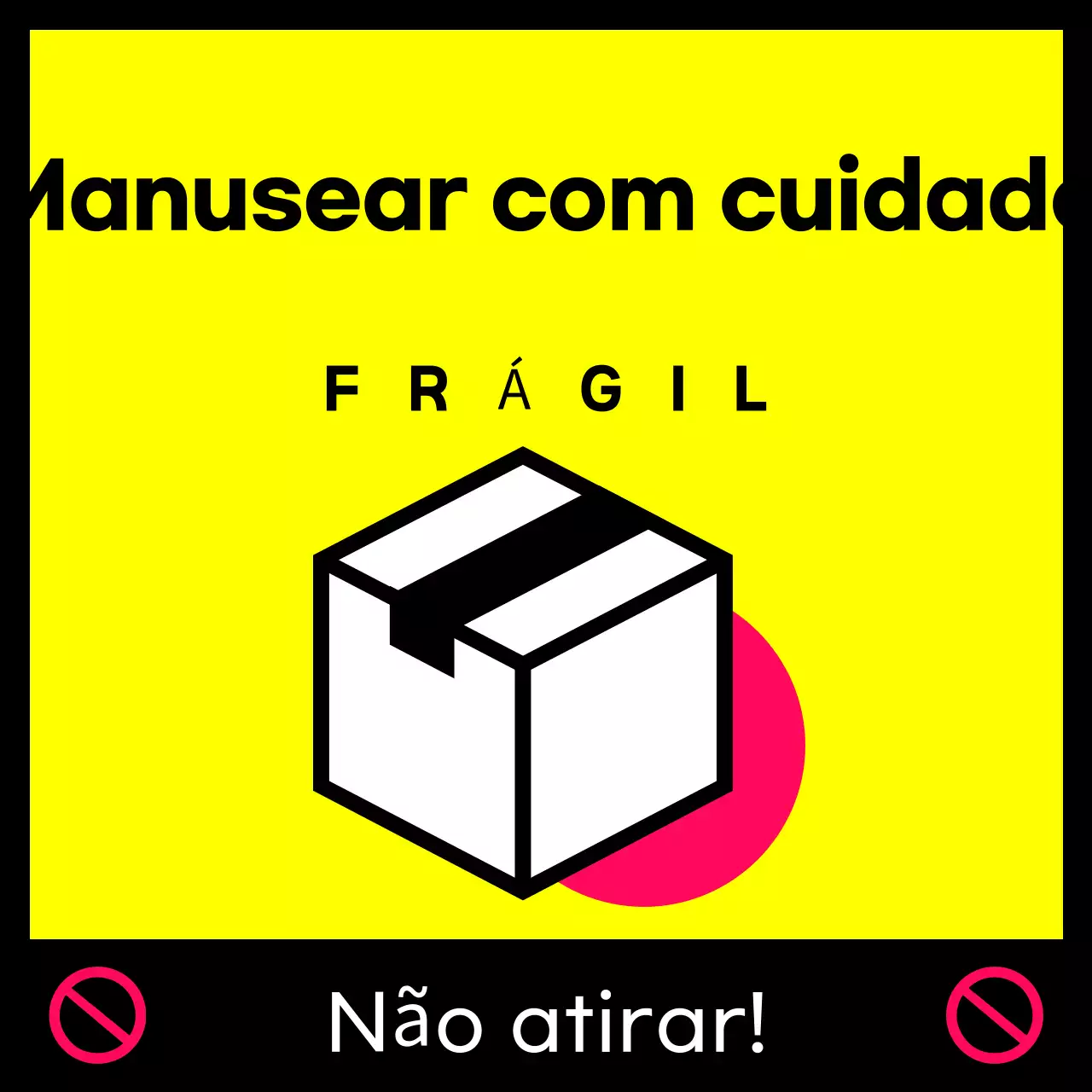 Aviso de Entrega Segura Amarelo Simples