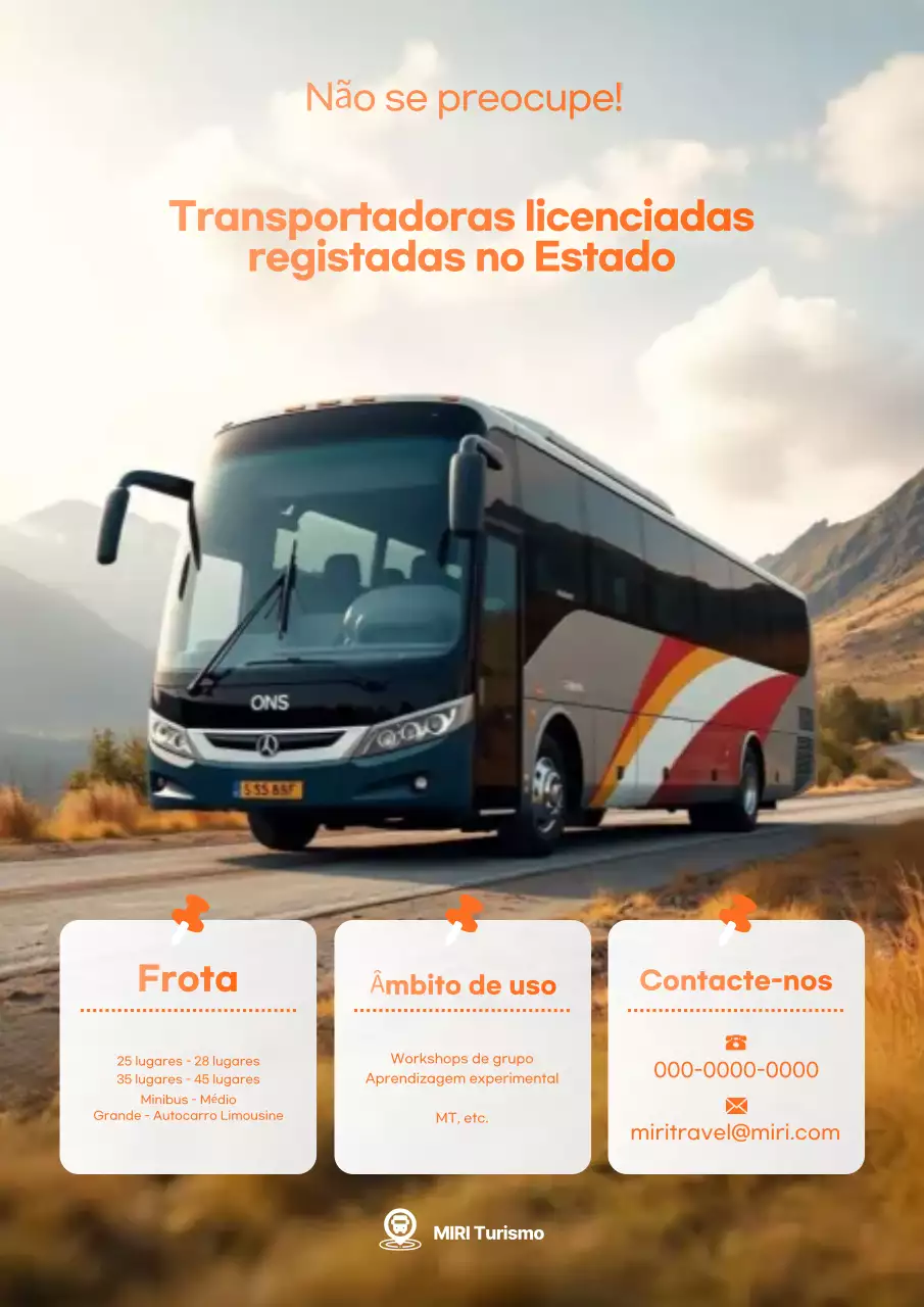 Anúncio de viagem moderno laranja