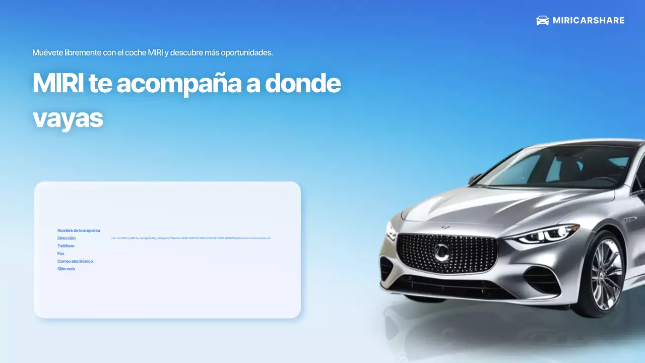 Presentamos el servicio Blue Modern Car