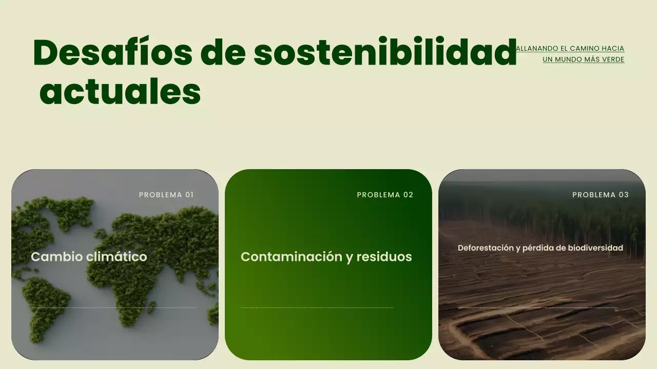 Presentación de promoción de la sostenibilidad moderna y ecológica