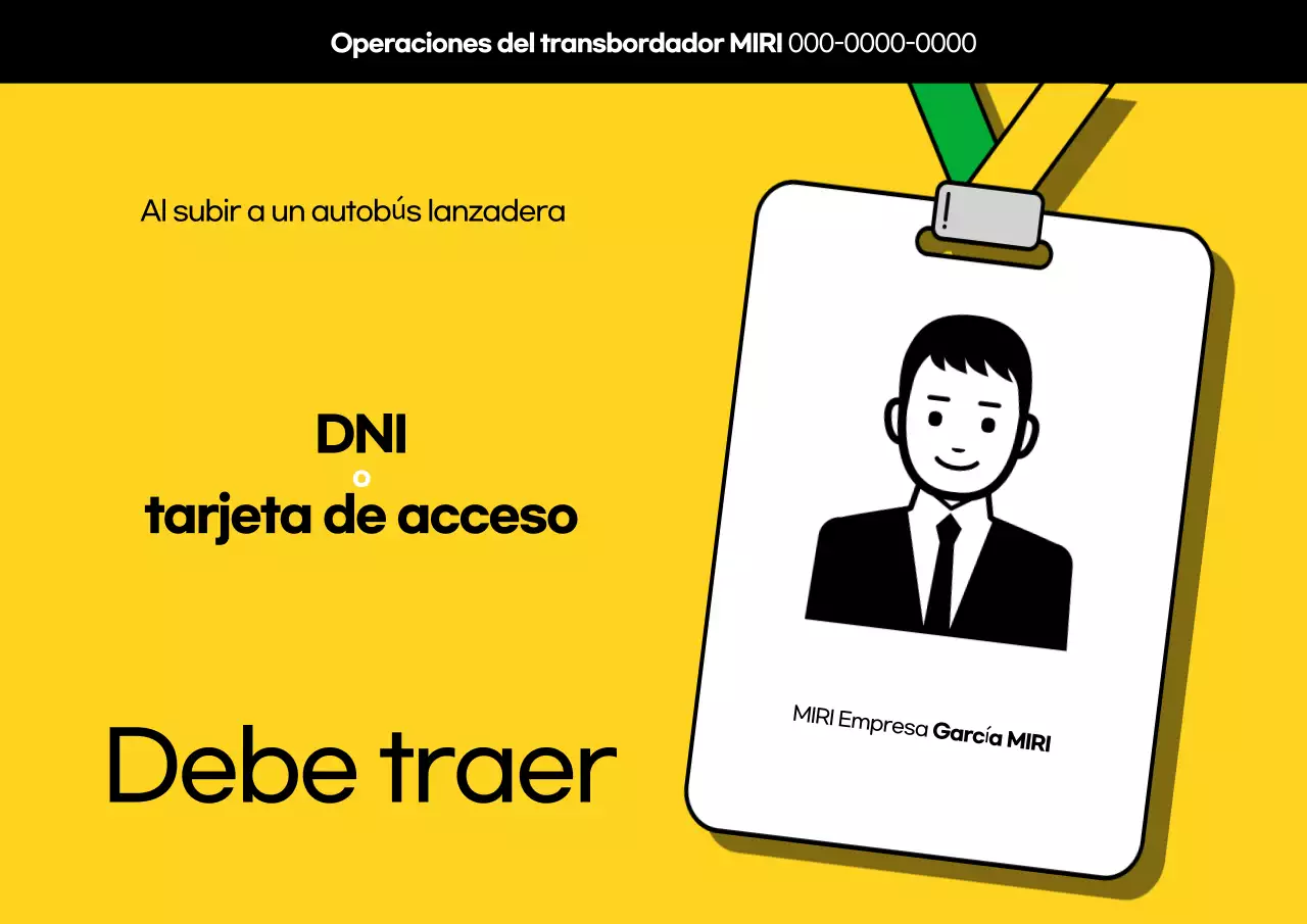 Guía de la tarjeta de identificación amarilla simple