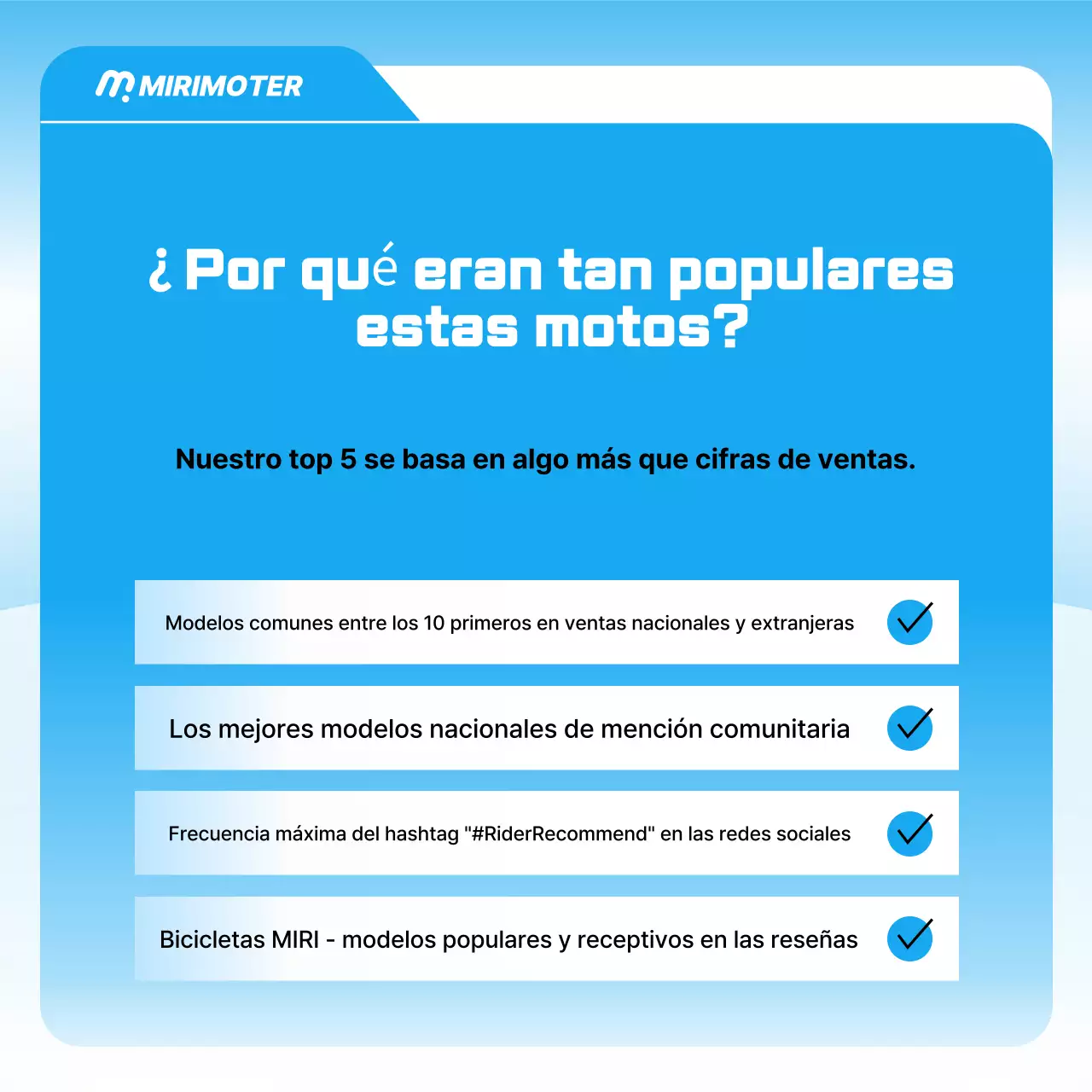 Anuncio de motocicleta moderna azul cielo