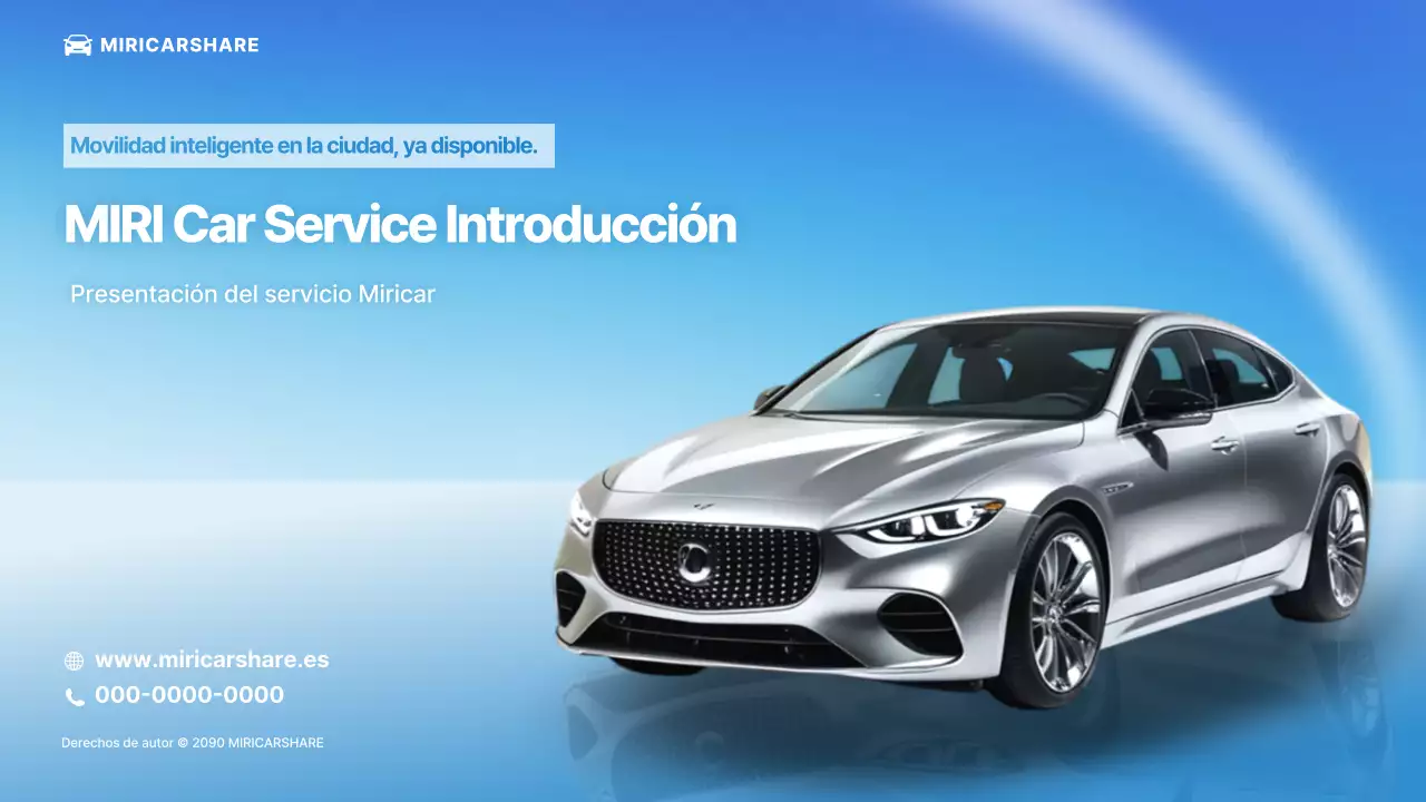 Presentamos el servicio Blue Modern Car