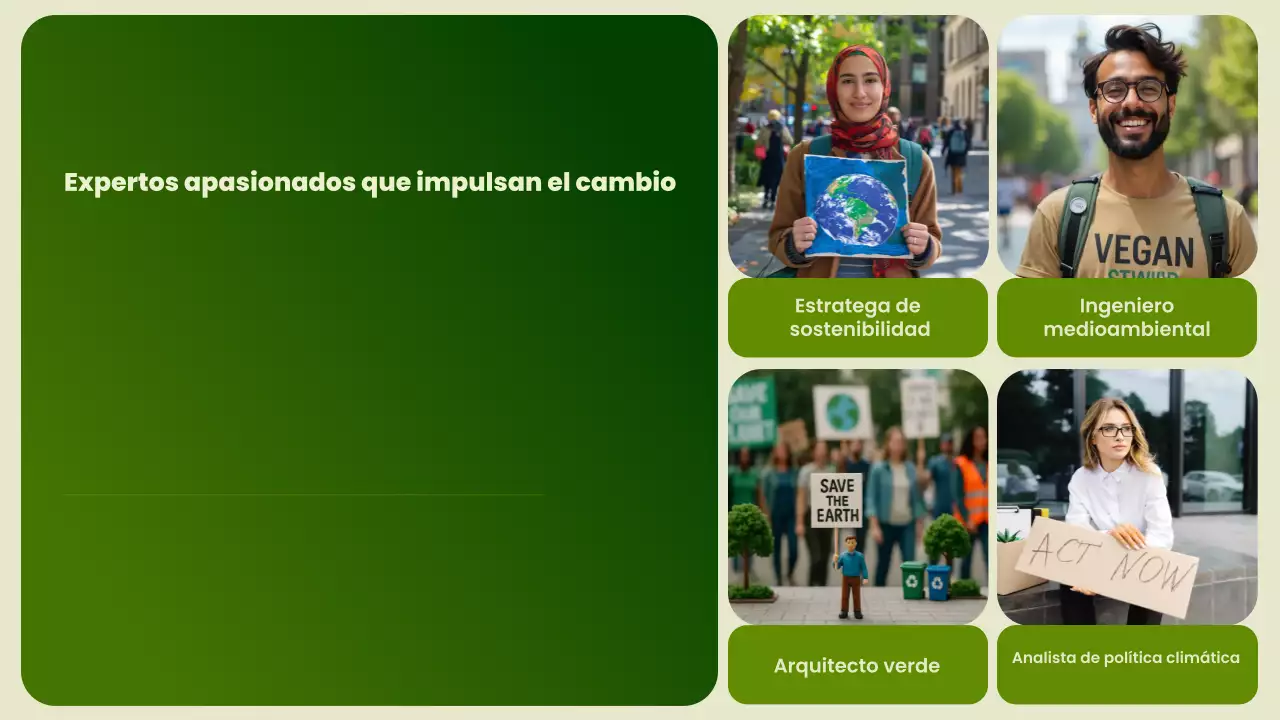 Presentación de promoción de la sostenibilidad moderna y ecológica