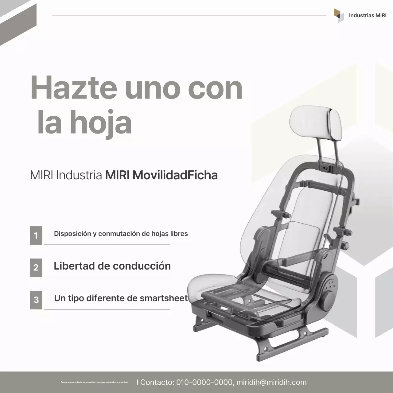 Anuncio de piezas de automóviles modernos de color gris