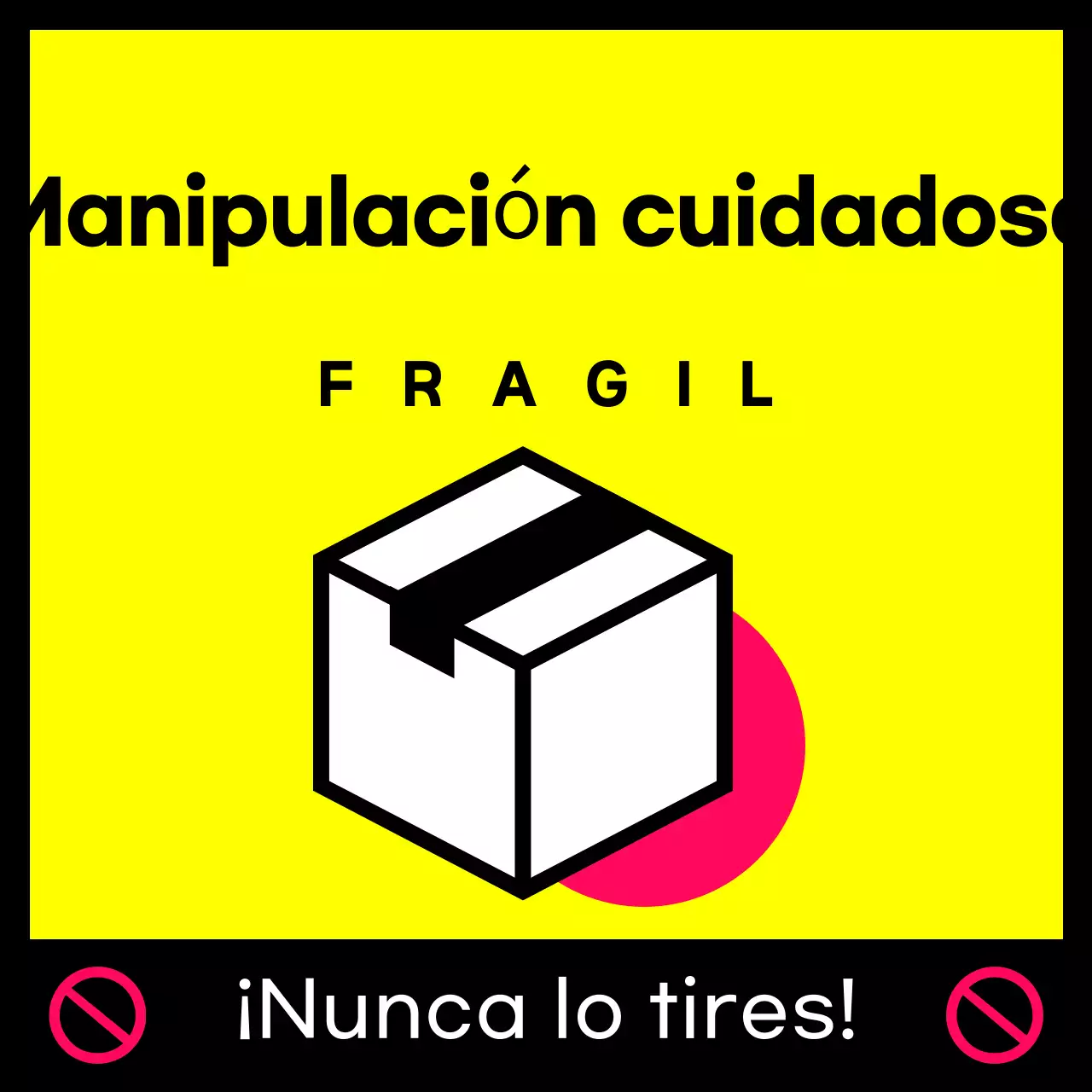 Aviso de entrega de caja fuerte amarilla simple