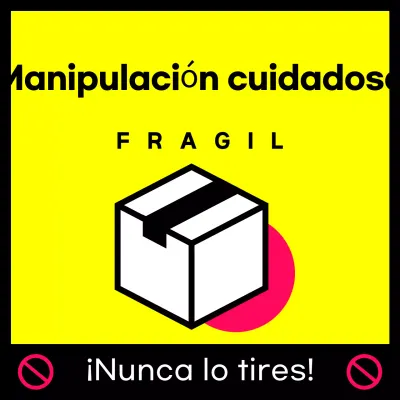 Aviso de entrega de caja fuerte amarilla simple