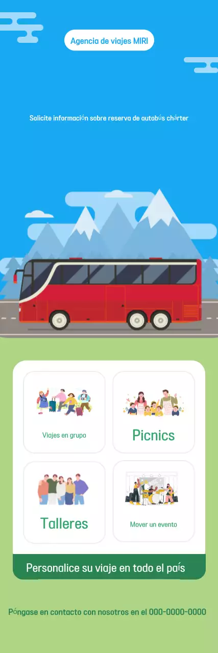 Promoción de viajes sencilla en azul cielo