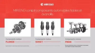 Publicité pour les pièces automobiles modernes rouges