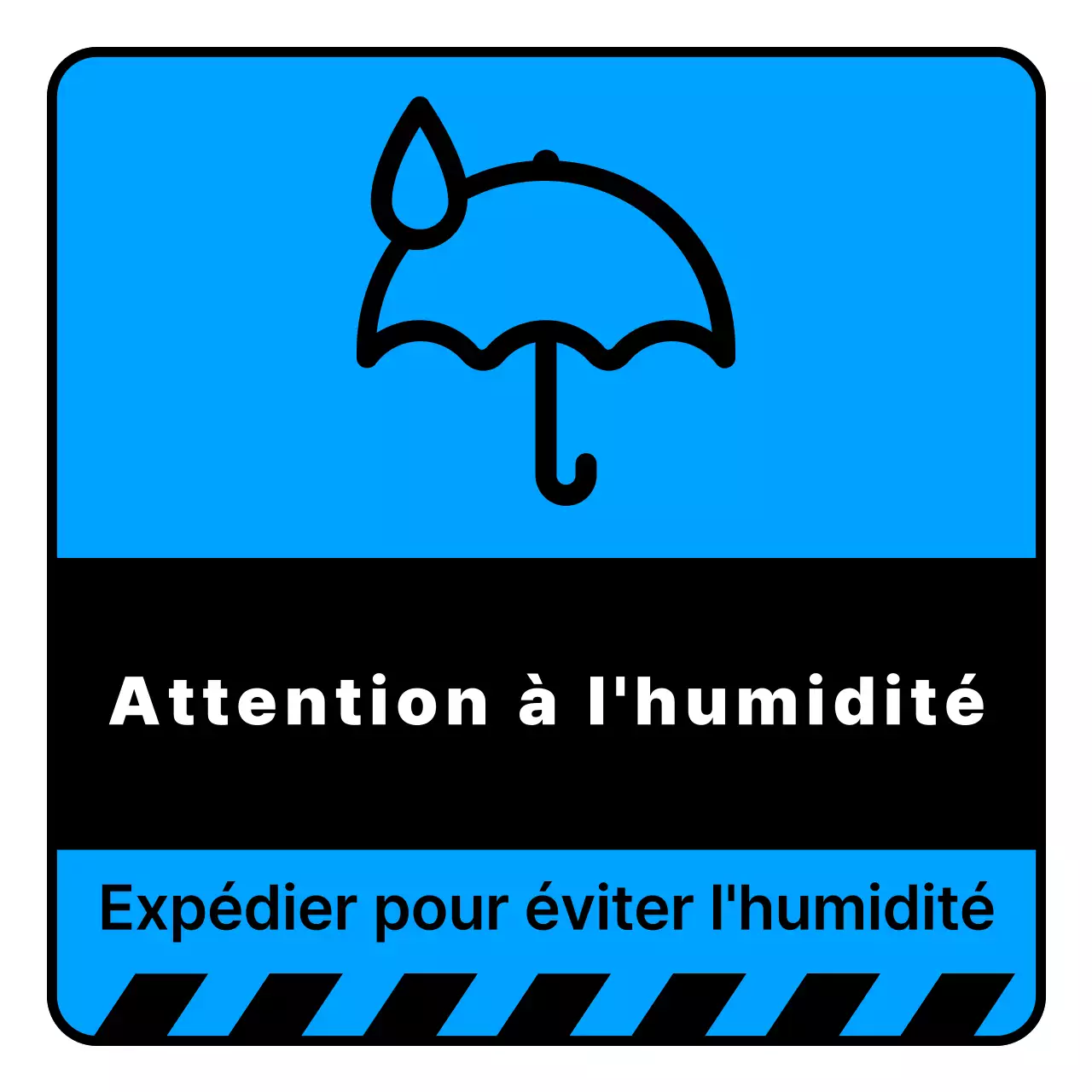 Consignes de sécurité d'expédition simples et bleues