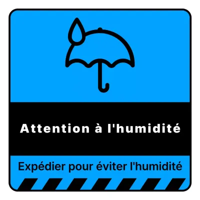 Consignes de sécurité d'expédition simples et bleues
