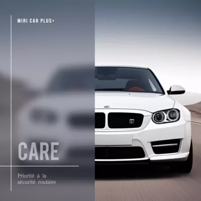 Publicité pour une voiture blanche moderne