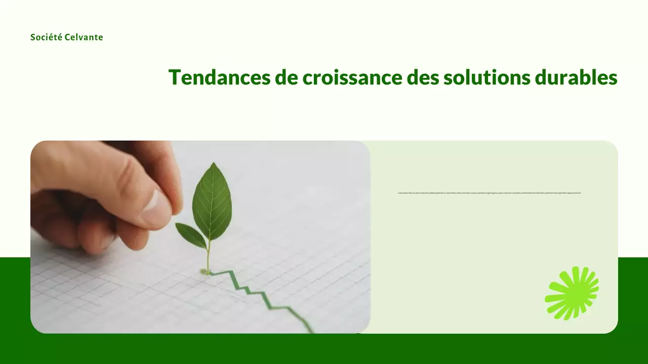 Présentation des startups vertes, modernes et respectueuses de l'environnement