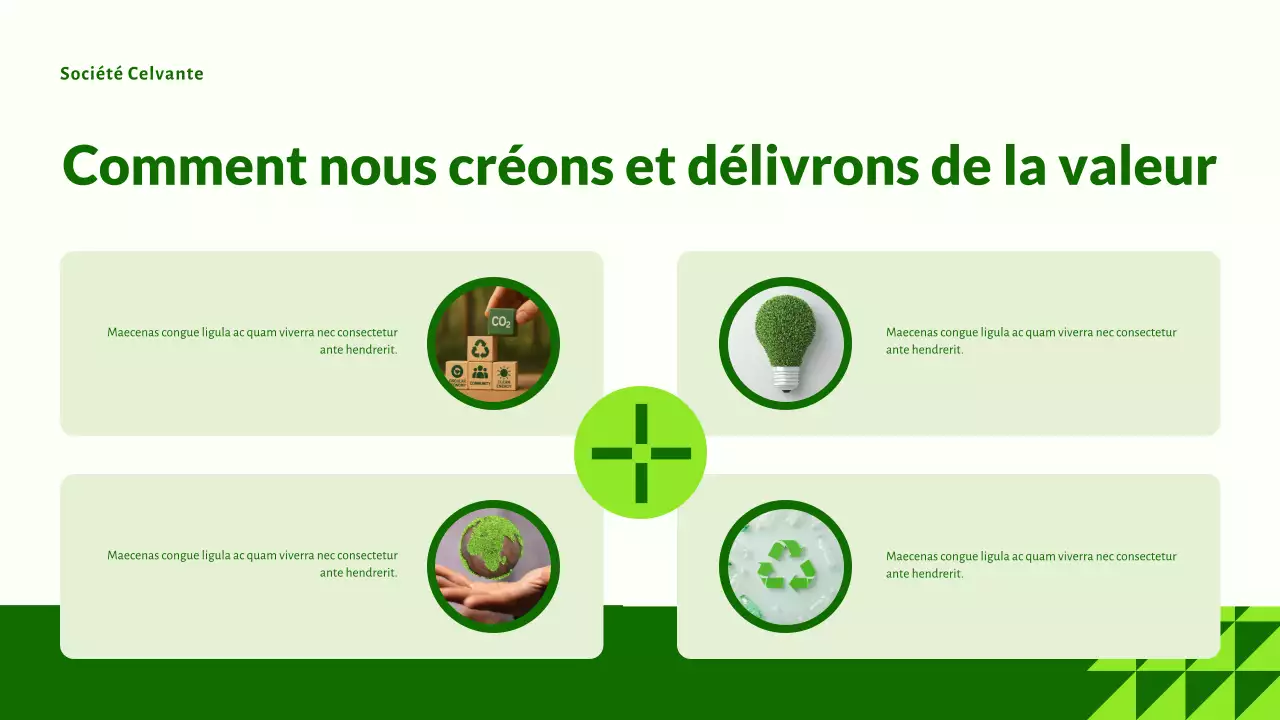 Présentation des startups vertes, modernes et respectueuses de l'environnement