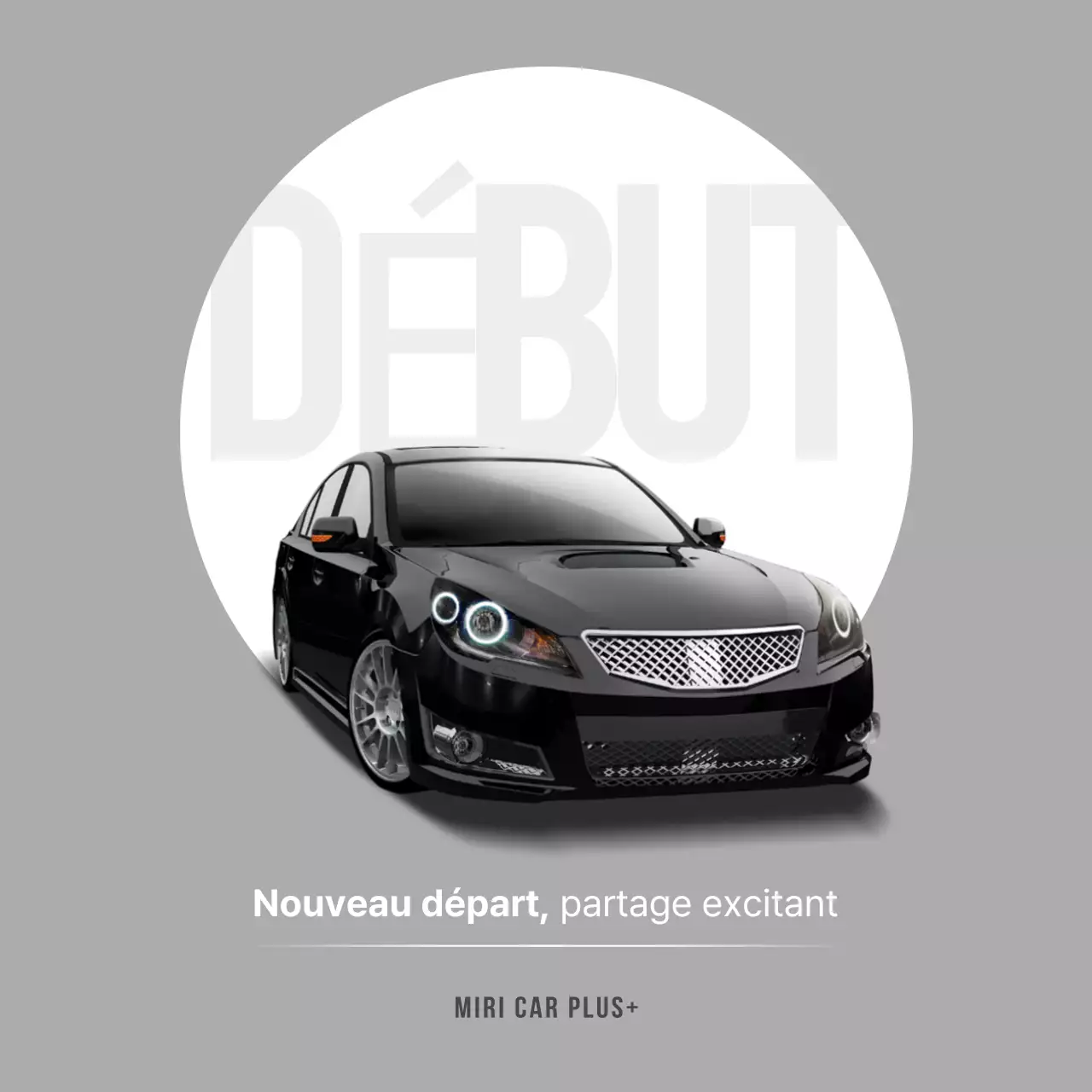 Promotion publicitaire de voitures modernes noires