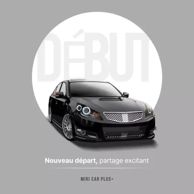 Promotion publicitaire de voitures modernes noires