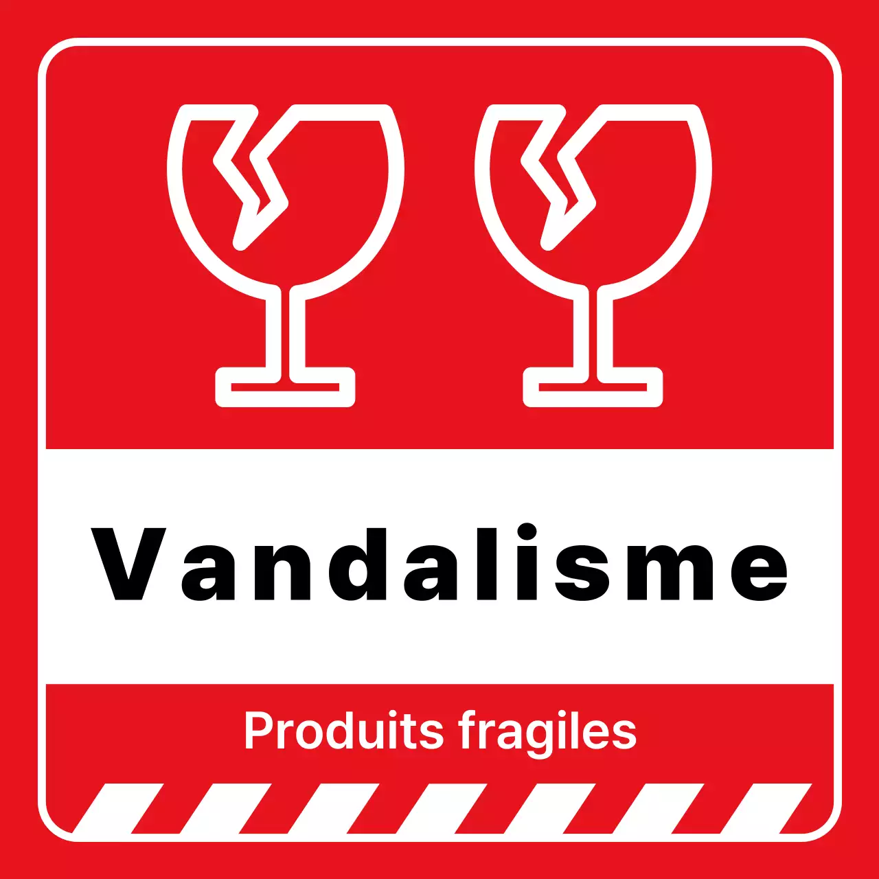 Avertissement de rupture simple rouge