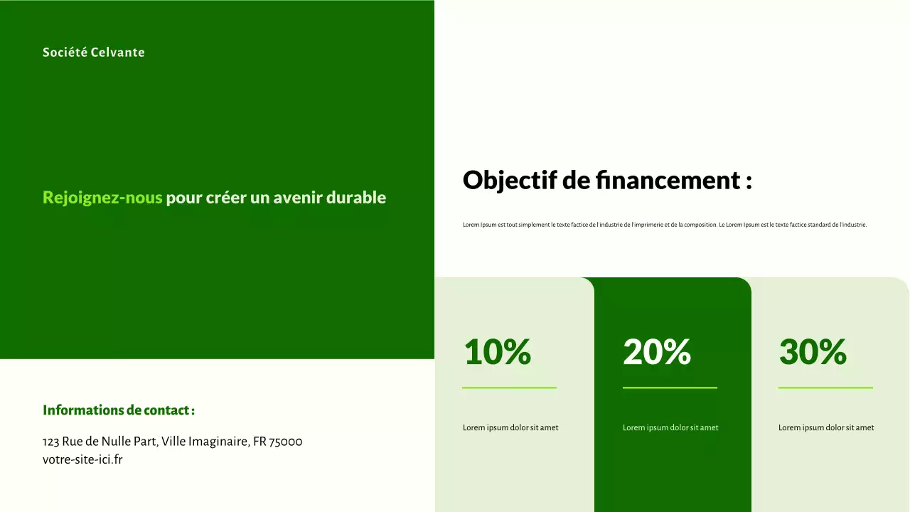 Présentation des startups vertes, modernes et respectueuses de l'environnement