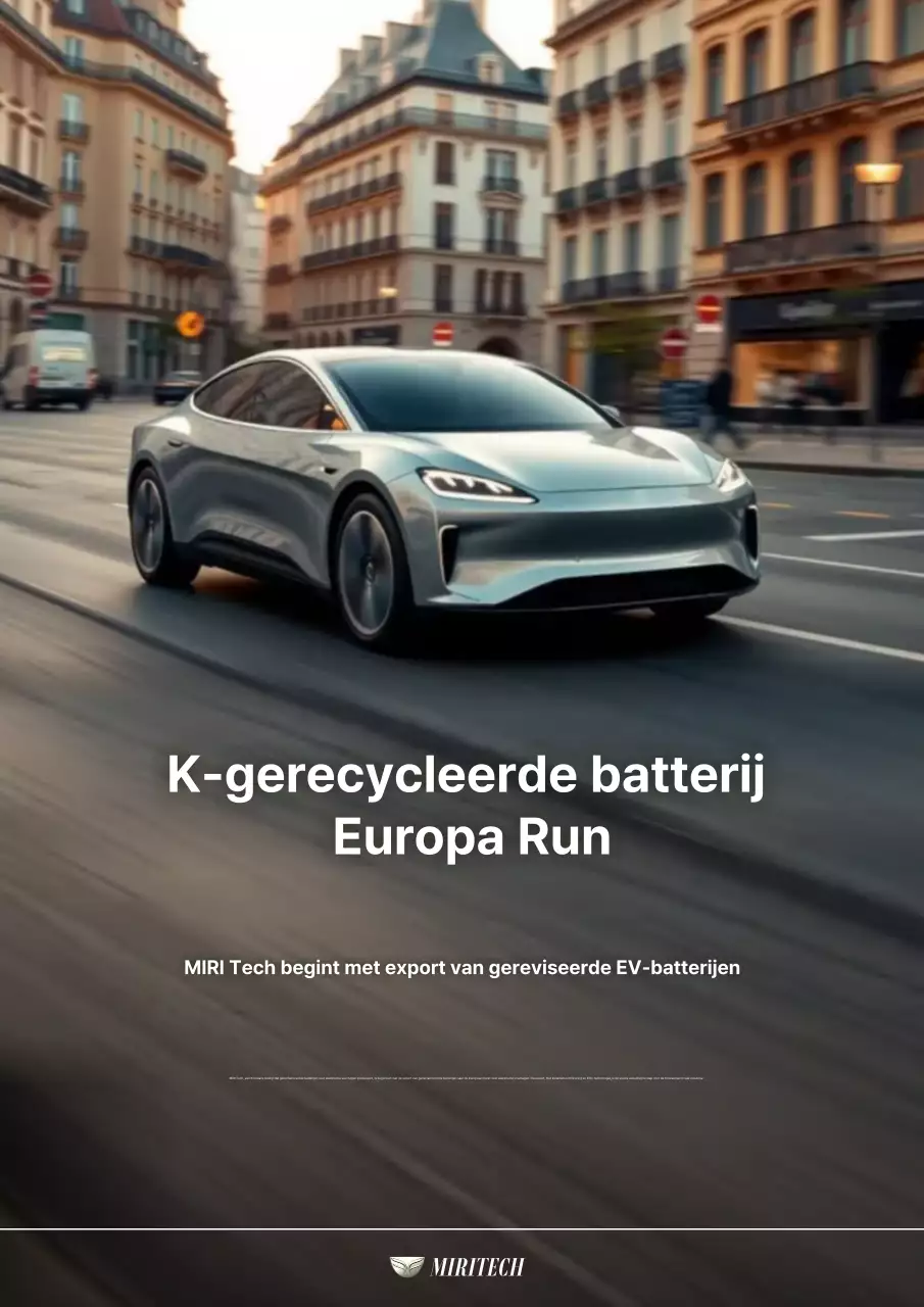 Grijze moderne elektrische auto-advertentie