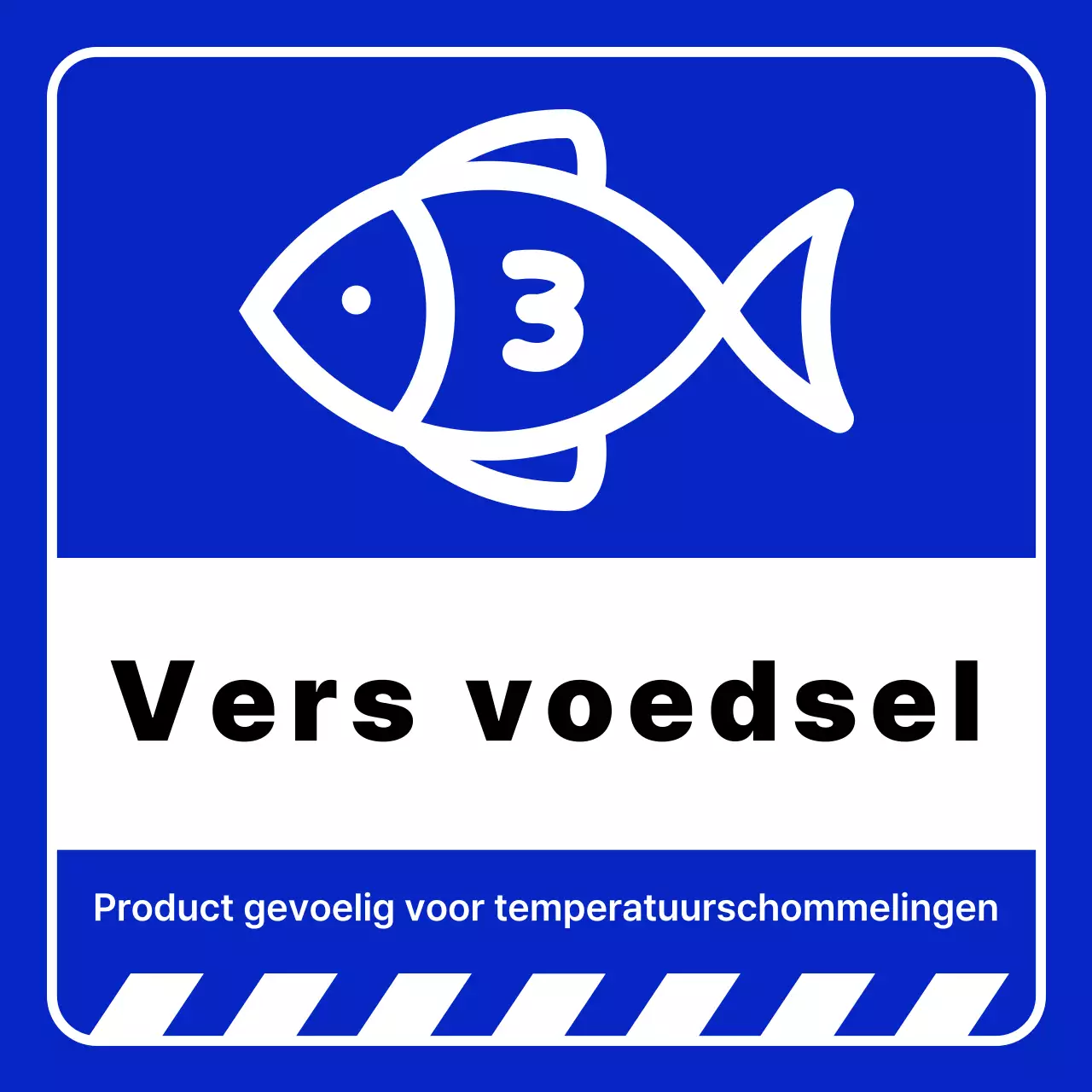 Blauwe Eenvoudige Verse Voedselwaarschuwing