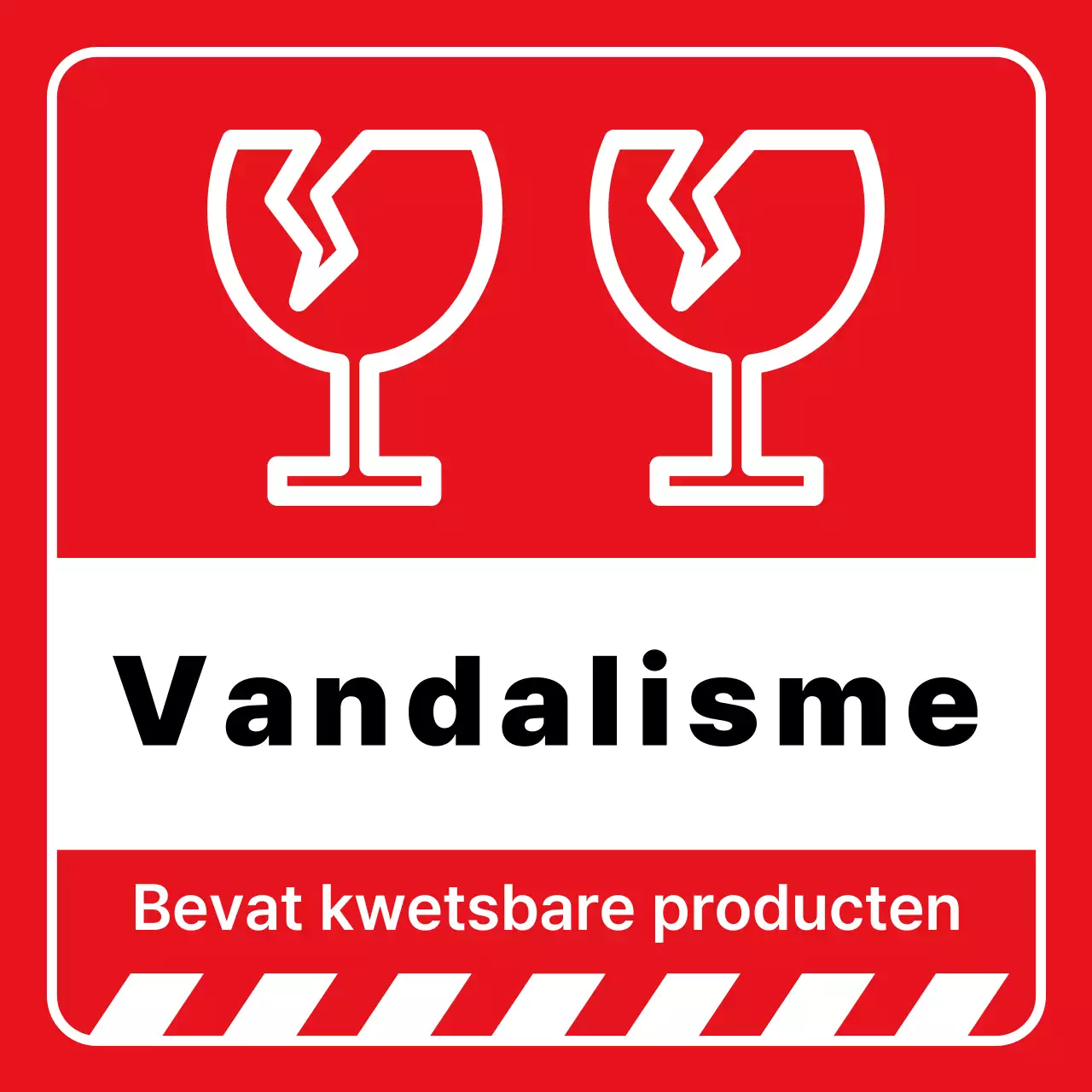 Rode eenvoudige breukwaarschuwing