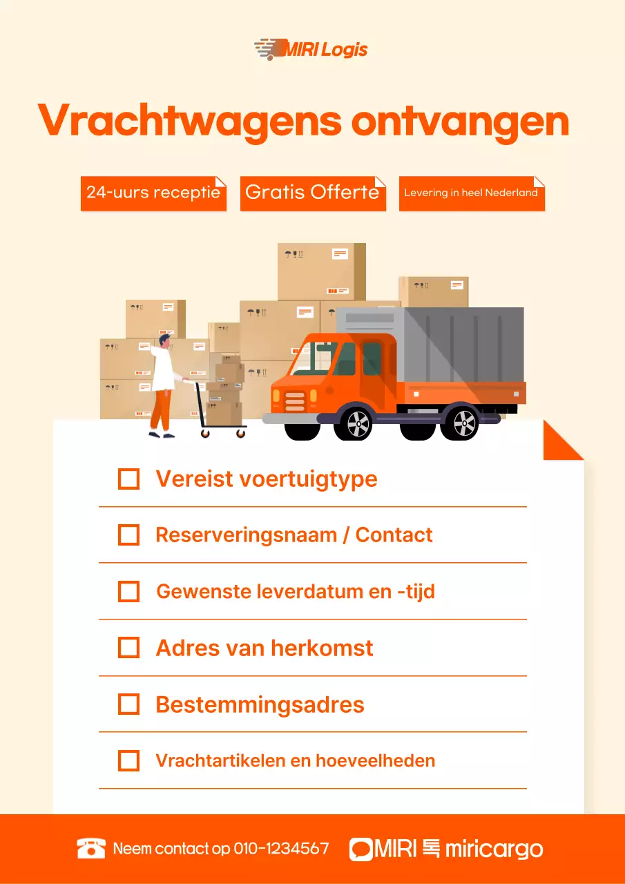 Oranje Eenvoudige Logistiekgids