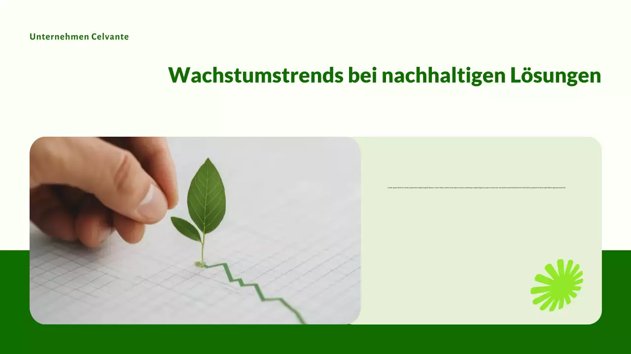 Grüne, moderne, umweltfreundliche Startups – Präsentation
