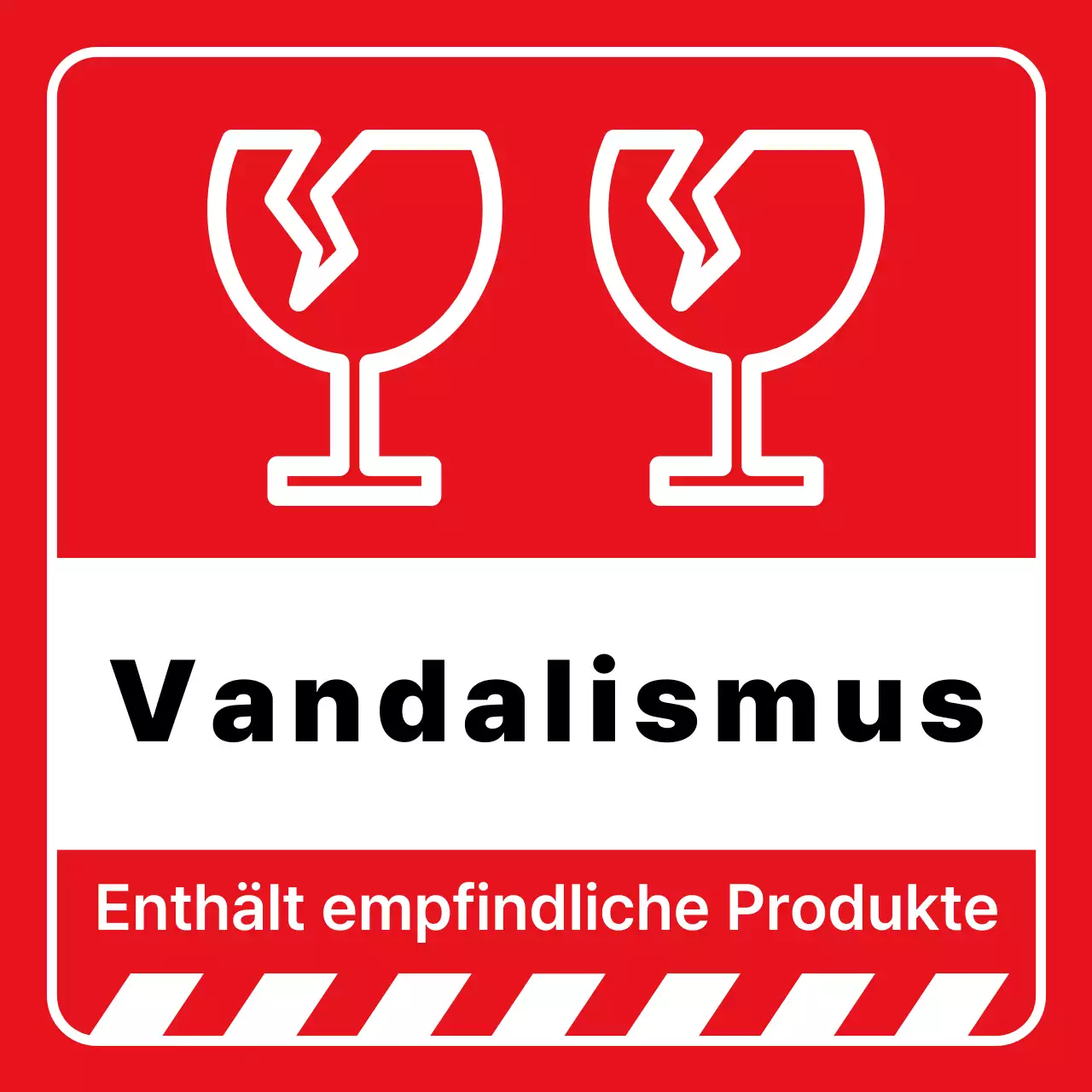 Rote einfache Bruchwarnung