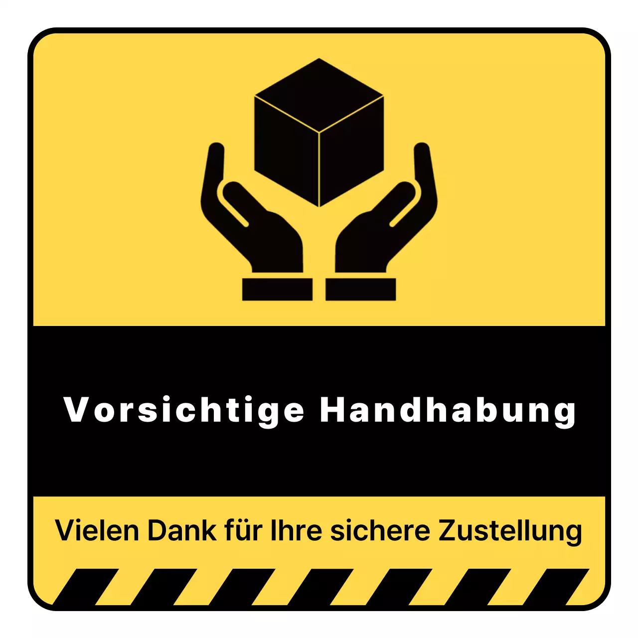 Gelb Grundlegende Handhabung Vorsicht Vorsicht