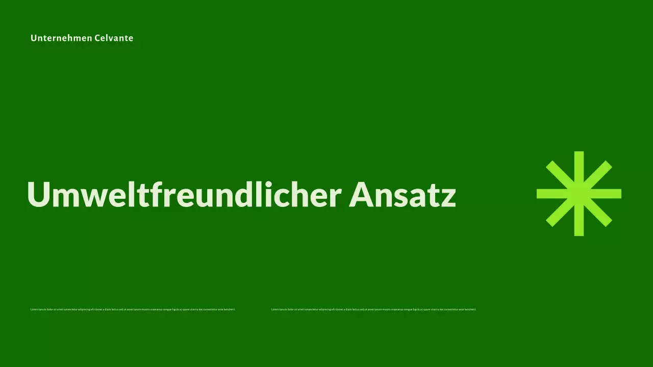 Grüne, moderne, umweltfreundliche Startups – Präsentation