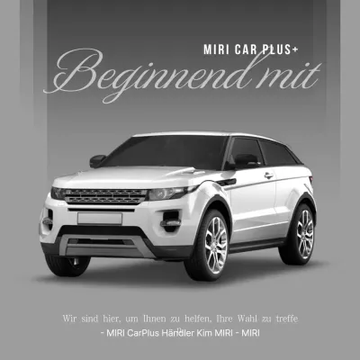 graue stilvolle Autowerbung