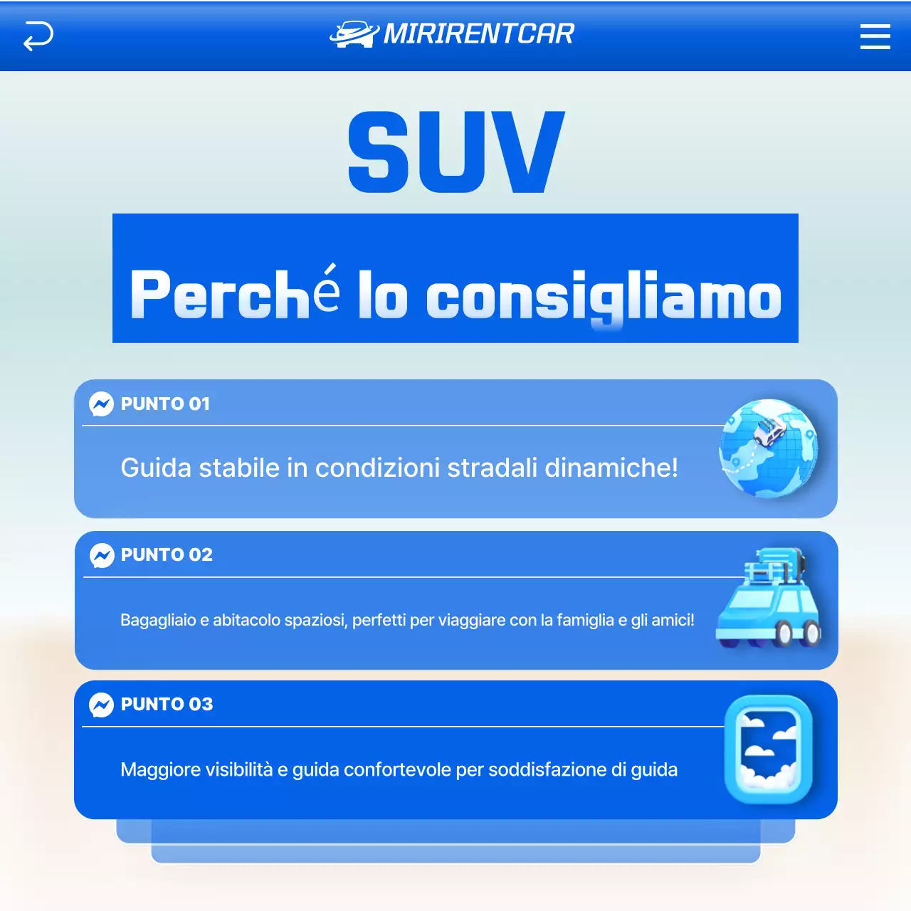 Pubblicità di auto moderna blu