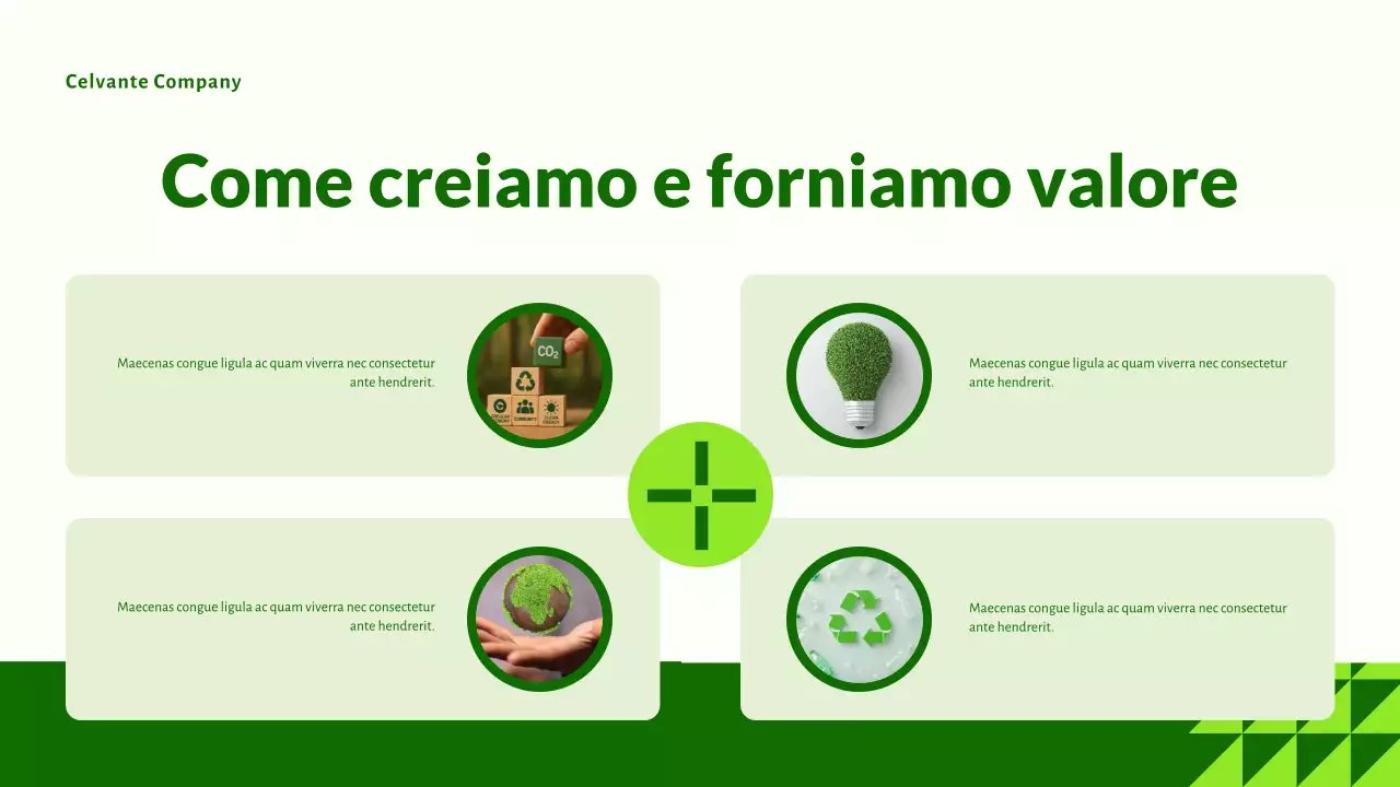 Presentazione di startup ecologiche, moderne e verdi