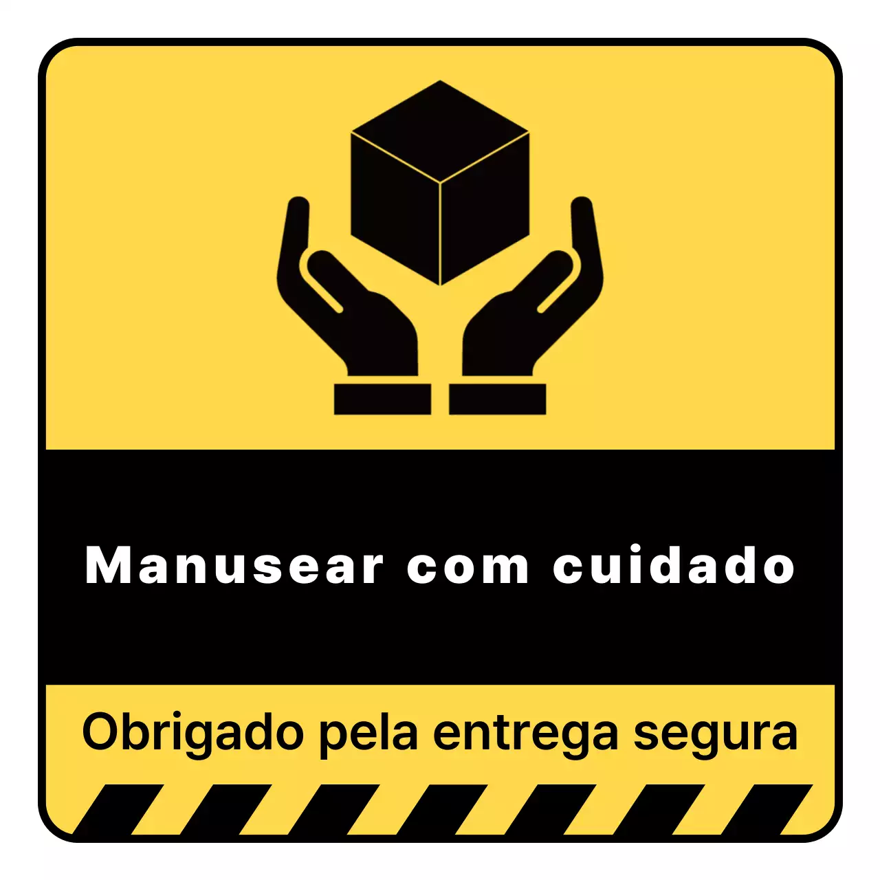 Amarelo Cuidado Básico de Manuseio Cuidado