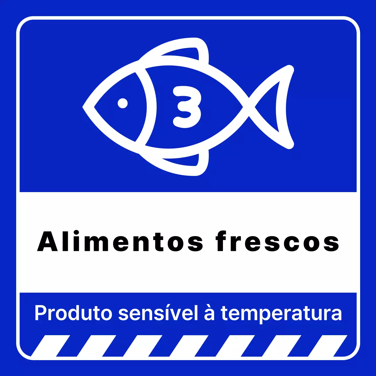 Cuidado com alimentos frescos Blue Simple