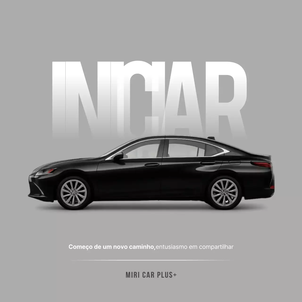 Promoção de propaganda de carro moderno preto