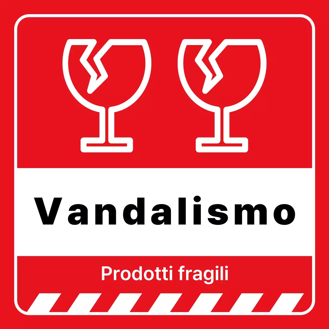 Avviso di rottura semplice rosso