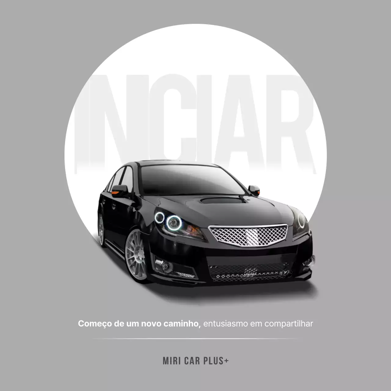 Promoção de propaganda de carro moderno preto