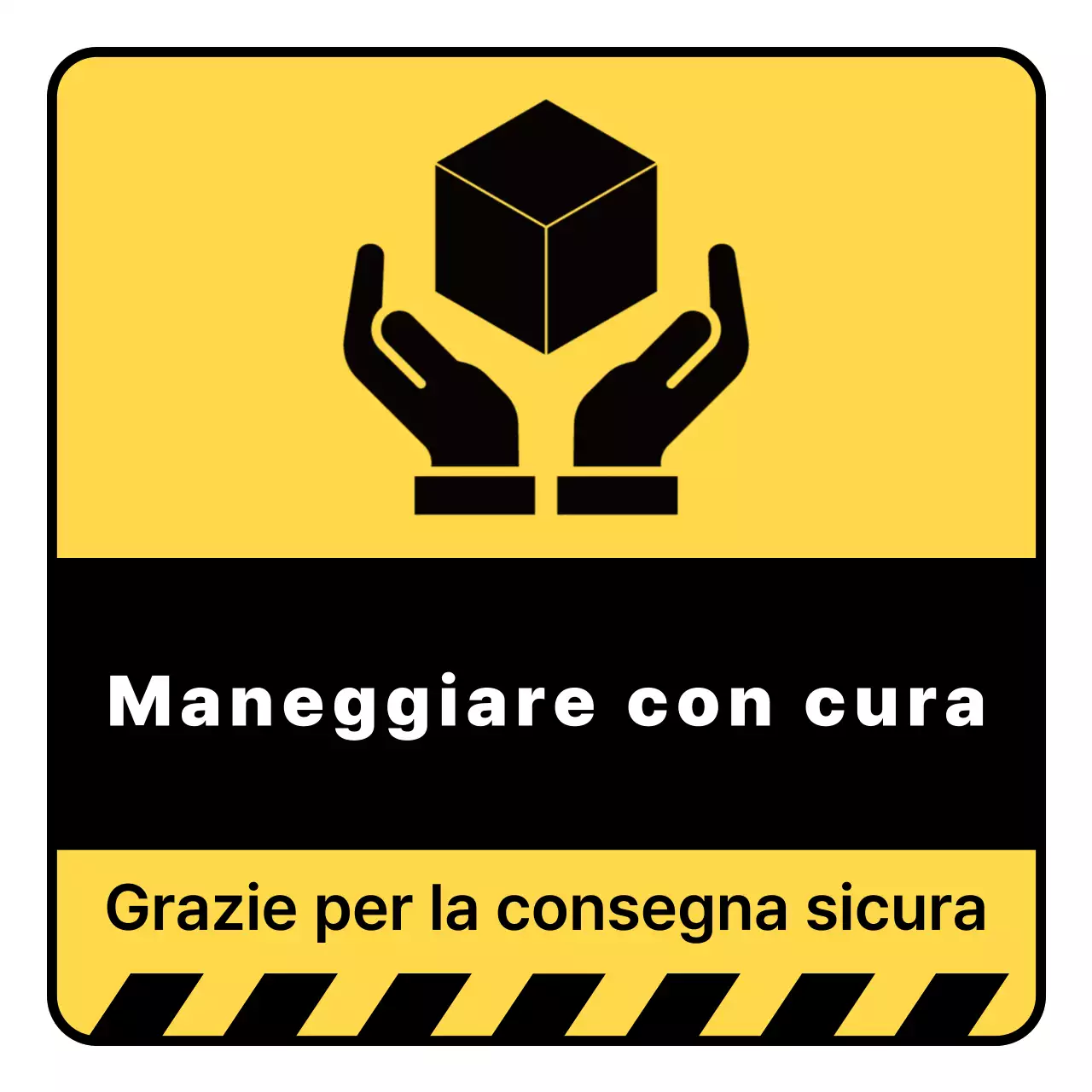 Attenzione alla manipolazione di base gialla Attenzione