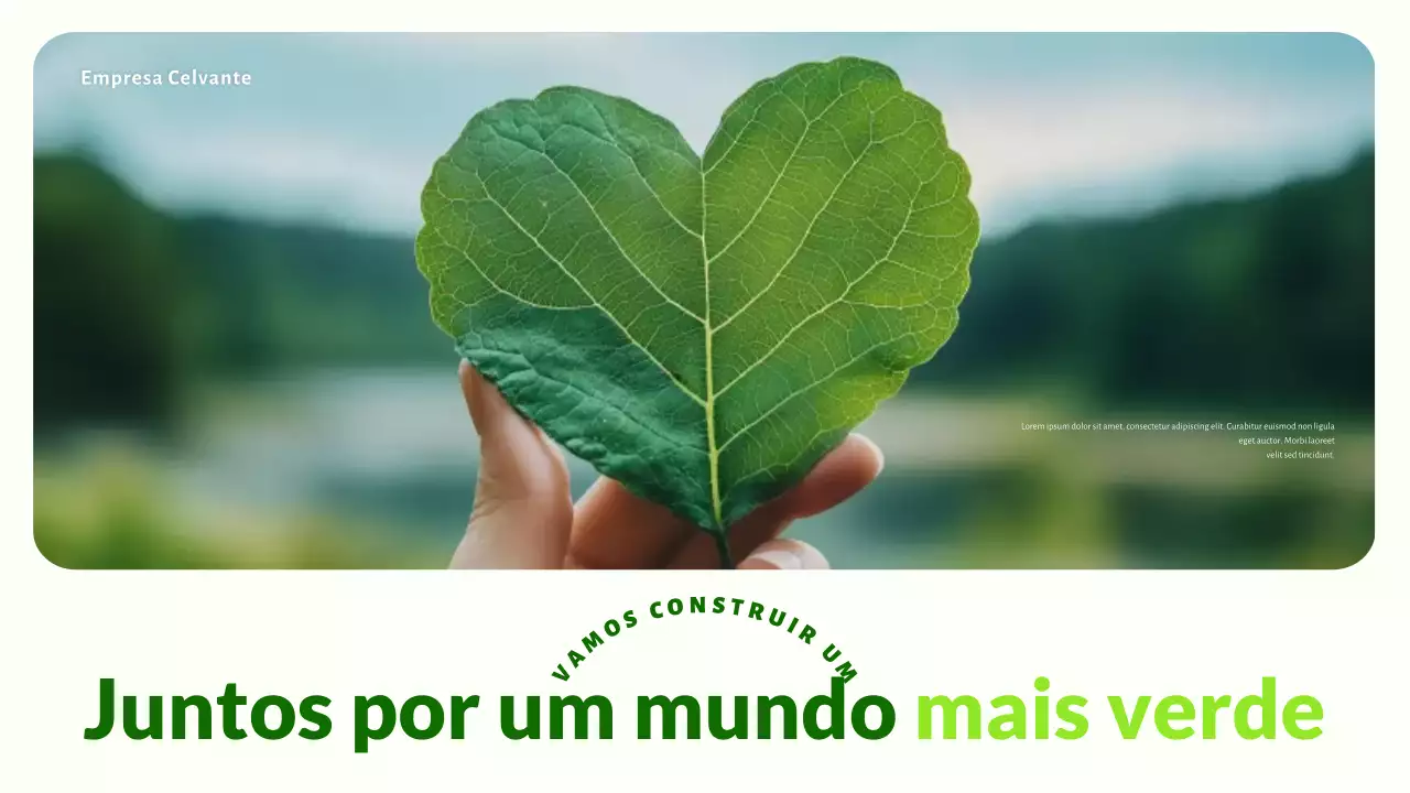 Apresentação de Startups Verdes, Modernas e Ecológicas