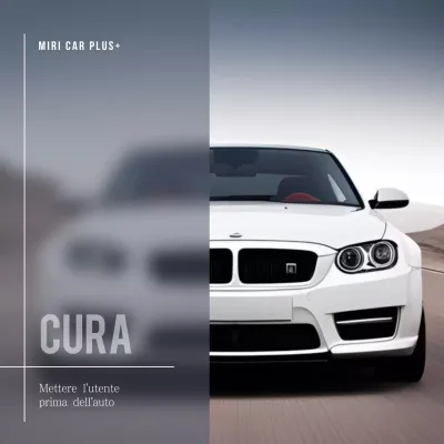 Pubblicità di un'auto moderna bianca