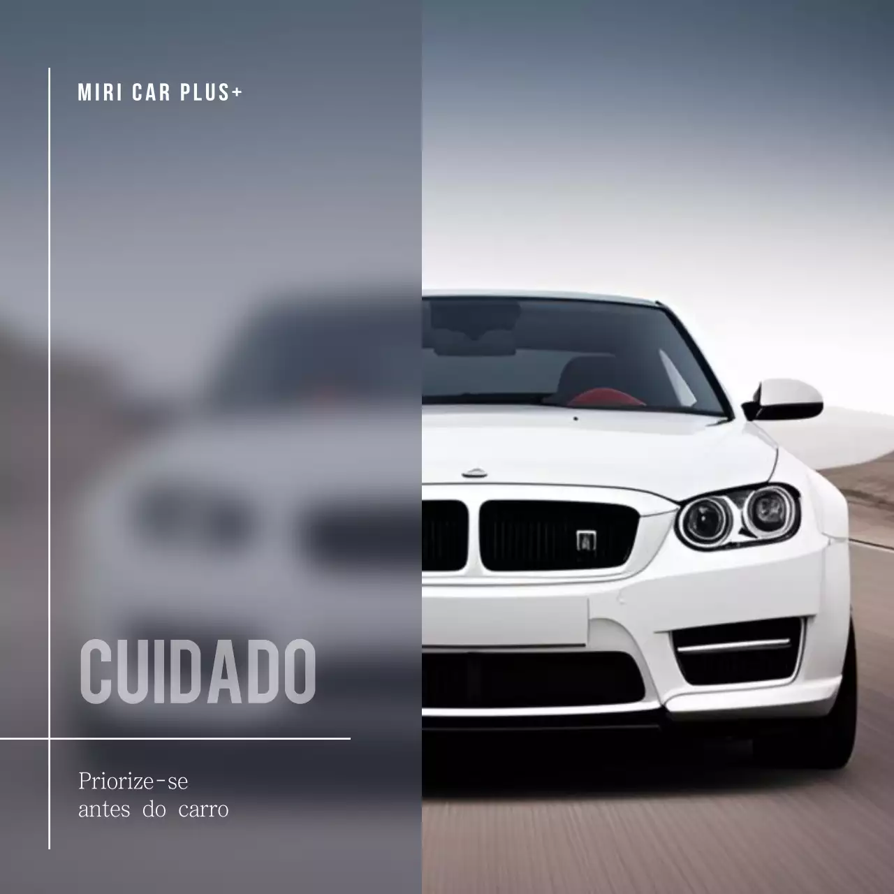 Propaganda de carro branco moderno