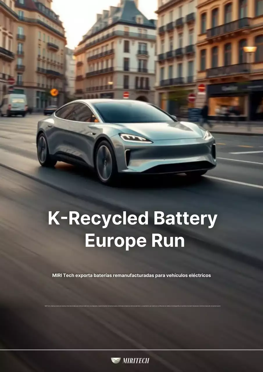 Anuncio de coche eléctrico moderno de color gris