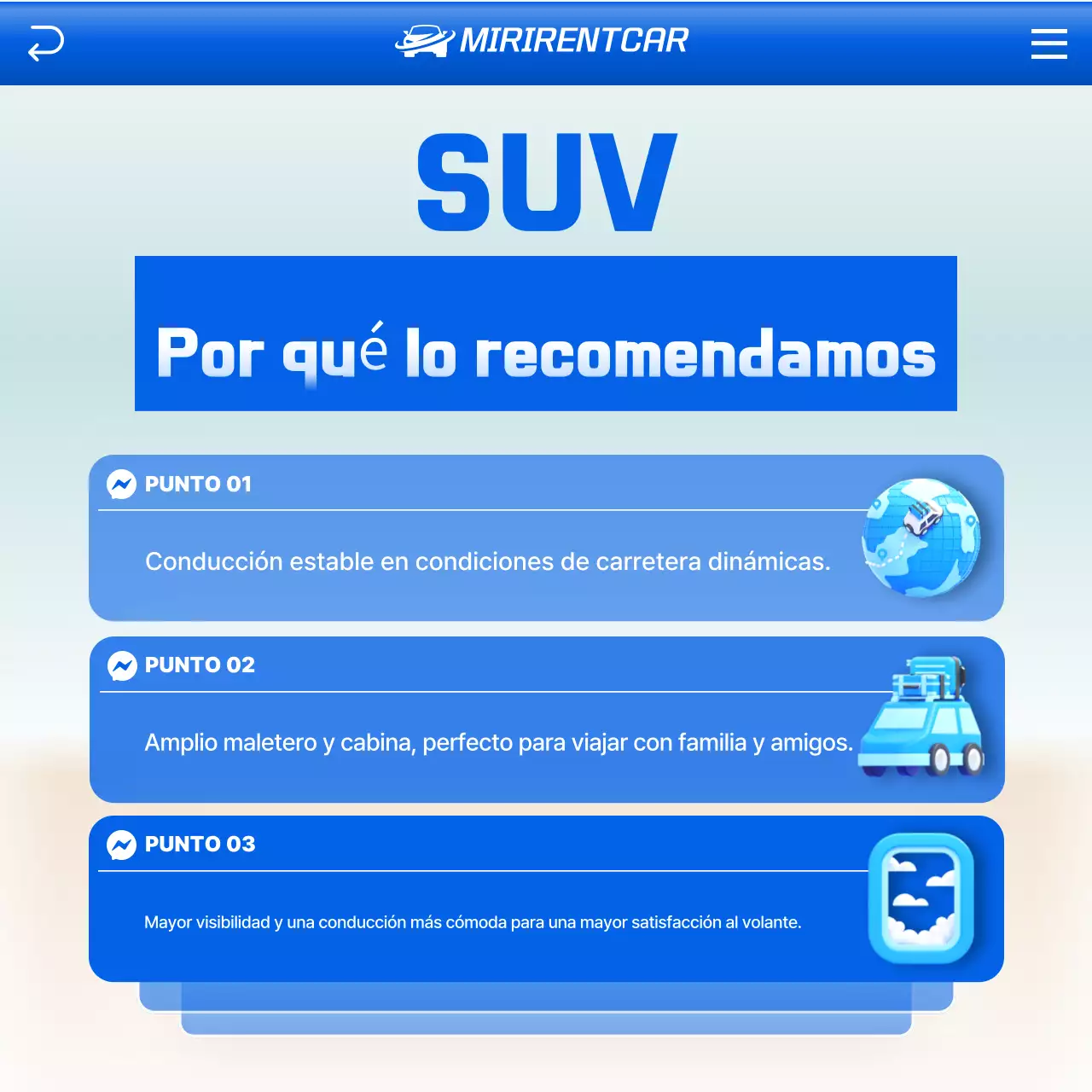 Anuncio de coche moderno azul